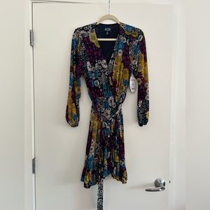 Floral long sleeve mini dress